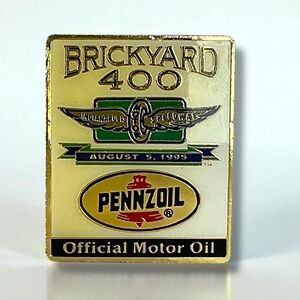 Vintage 1995 Pennzoil Nascar Race Brickyard 400 Pin Indianapolis Motor Speedway